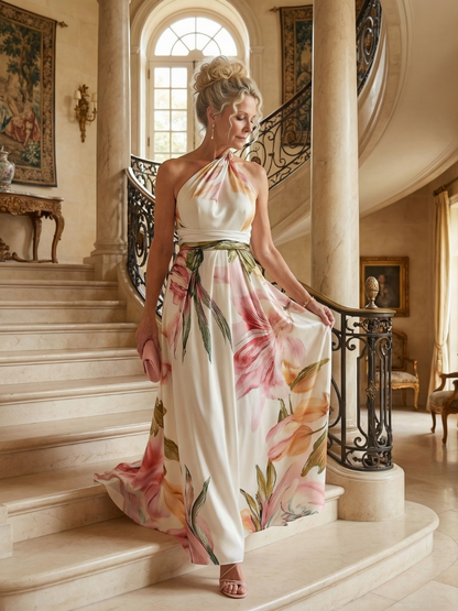 Sodelb | Light Floral Maxi Dress