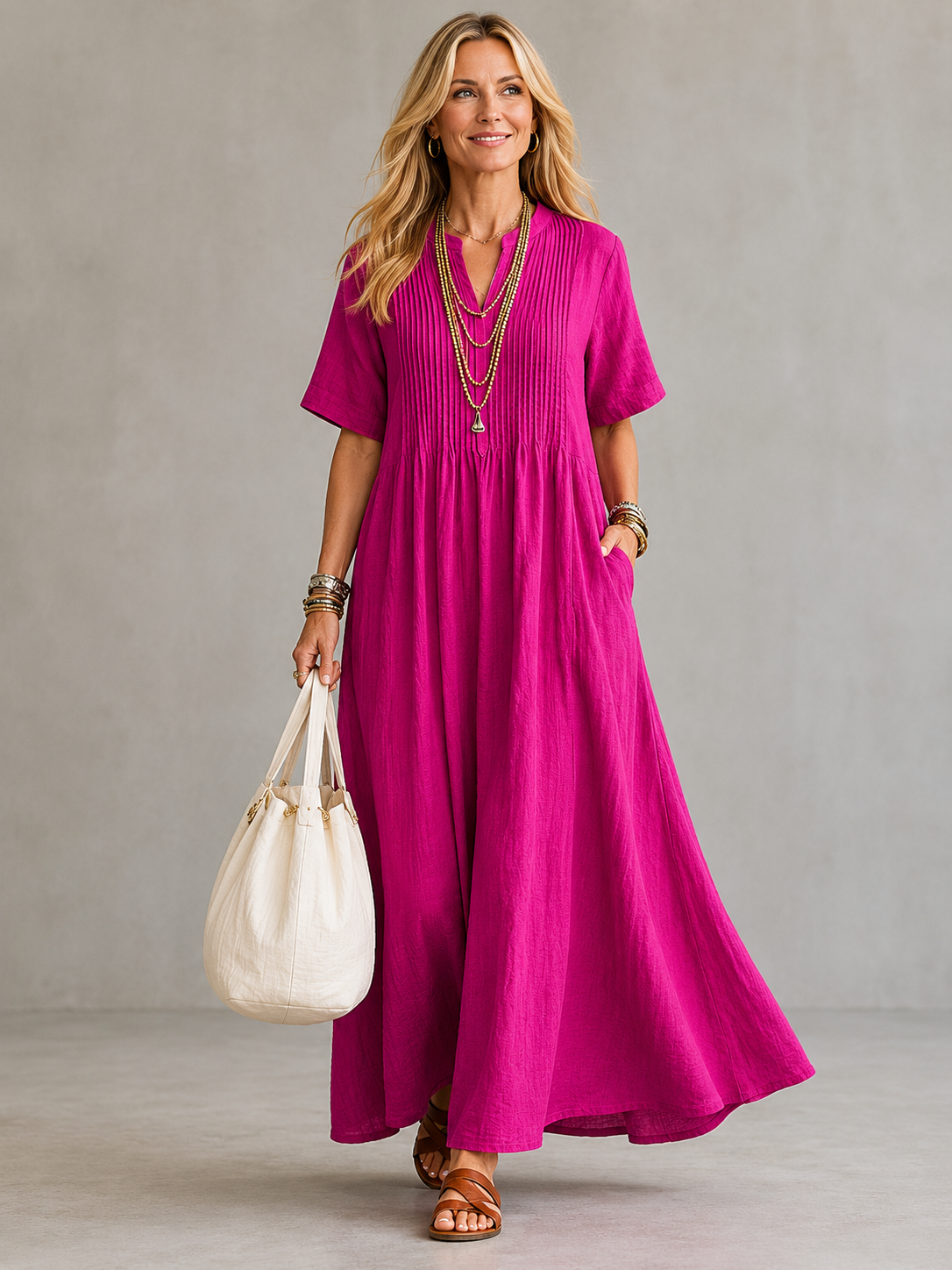 Una | Pleated Dress