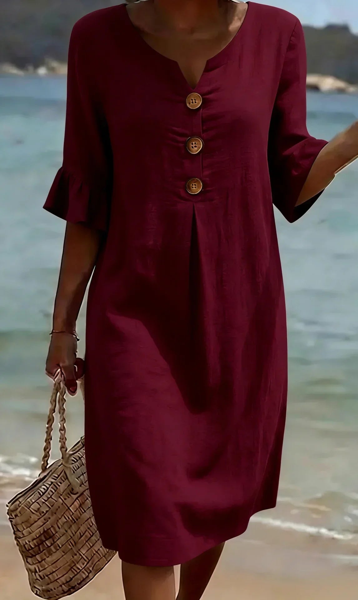 Saoirse™ | Textured Long Sleeve Dress