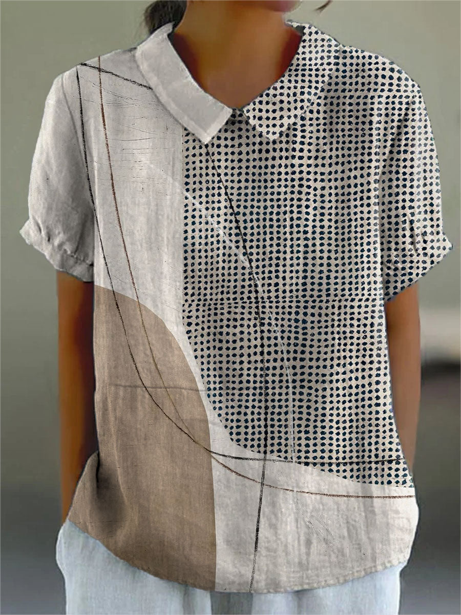 Fiadh | Shirt with Abstract Dots and Lines