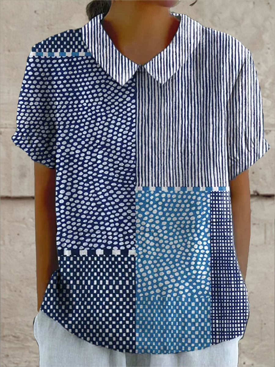 Maeve | Patchwork Print Shirt