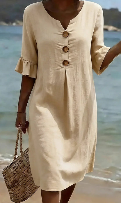 Eimear™ | Textured Long Sleeve Dress-