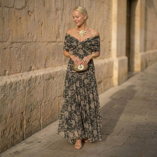 Saoirse | Elegant Botanical Dress