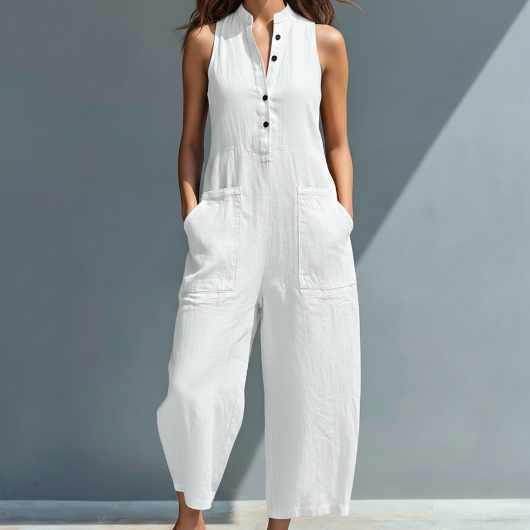 Éabha™ | Sleeveless Mandarin Jumpsuit