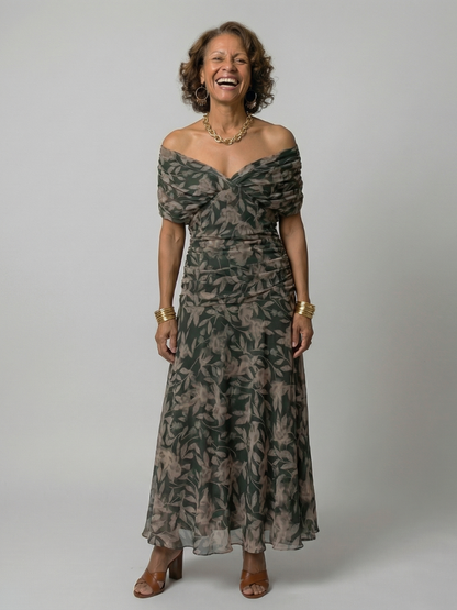 Treasa | Off-Shoulder Midi Dress