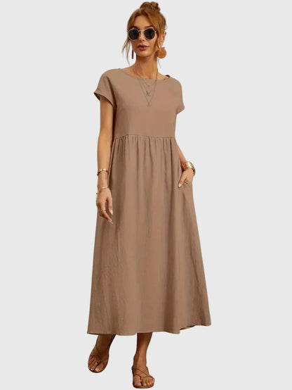 Eavan | Casual Pocket Midi Dress