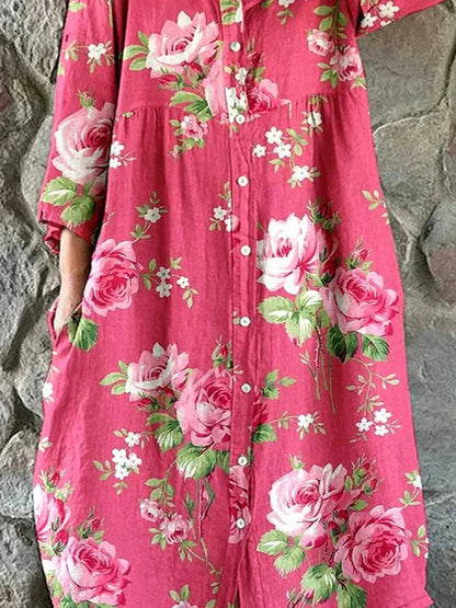 Bríd™ | Artistic Floral Maxi Dress-