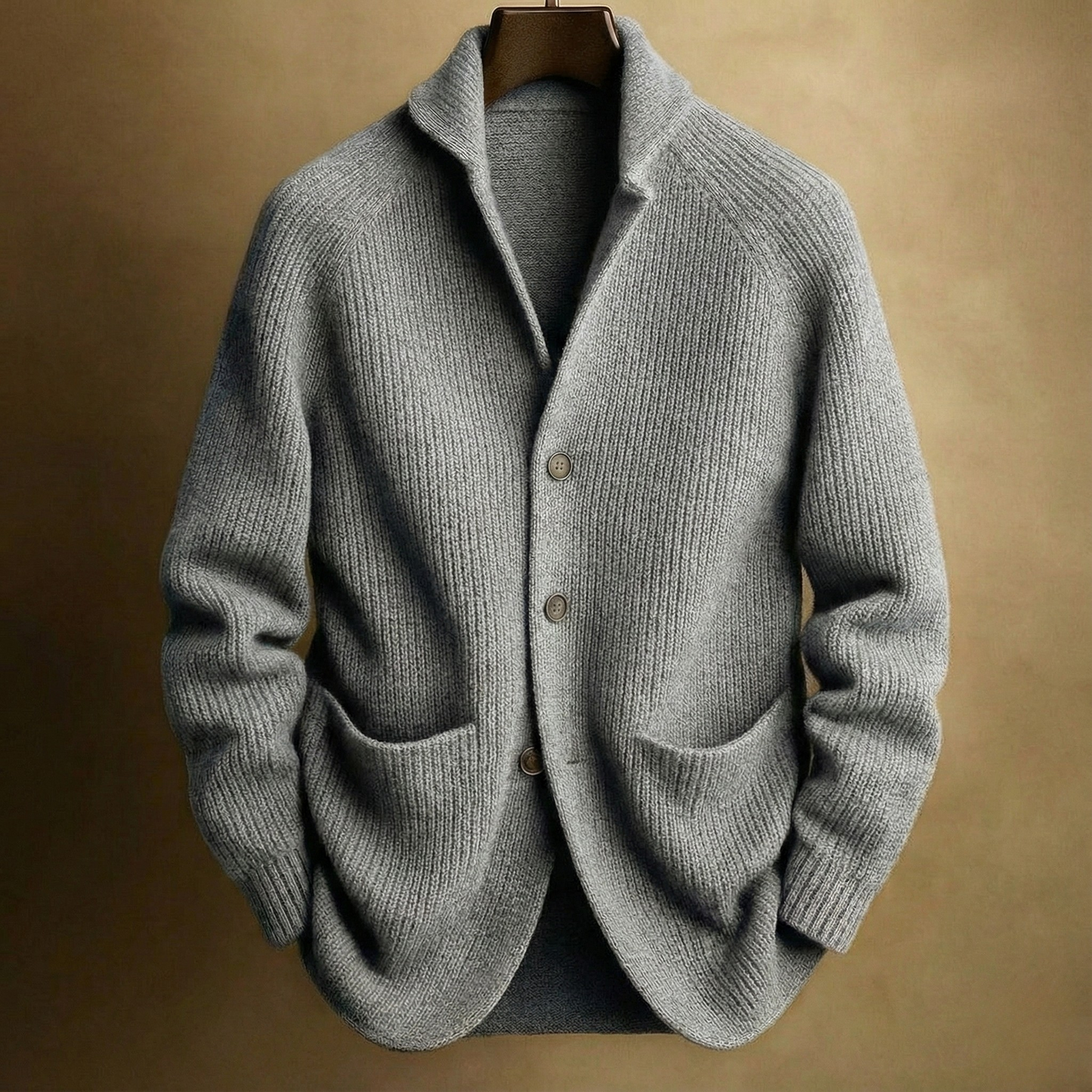Turlough | Men’s Ribbed Wool Cardigan