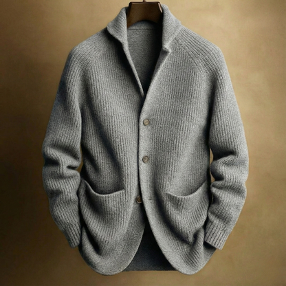 Turlough | Men’s Ribbed Wool Cardigan