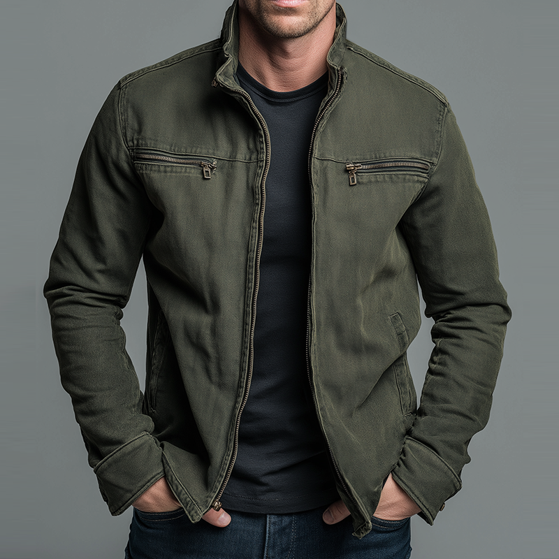 Diarmuid | Vintage Cotton Zip Jacket