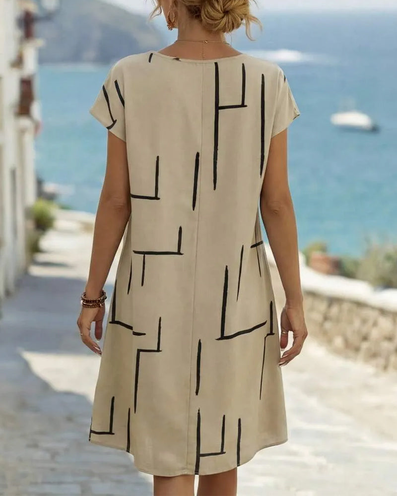 Milou™ | Loose-fitting dress with stripe print