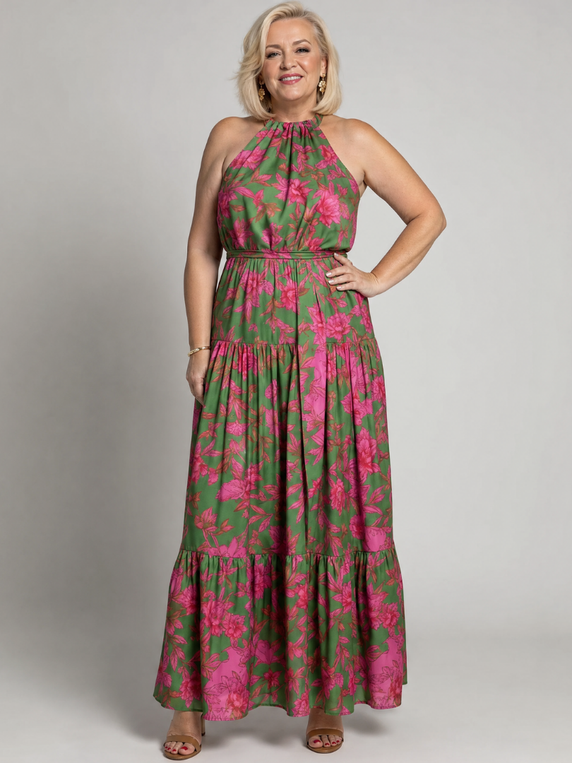 Ériu | Draped Halter Midi Dress