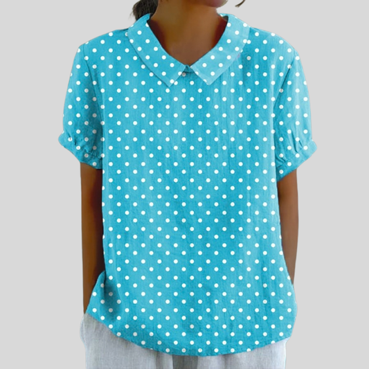 Róisín | Floral Polo Blouse