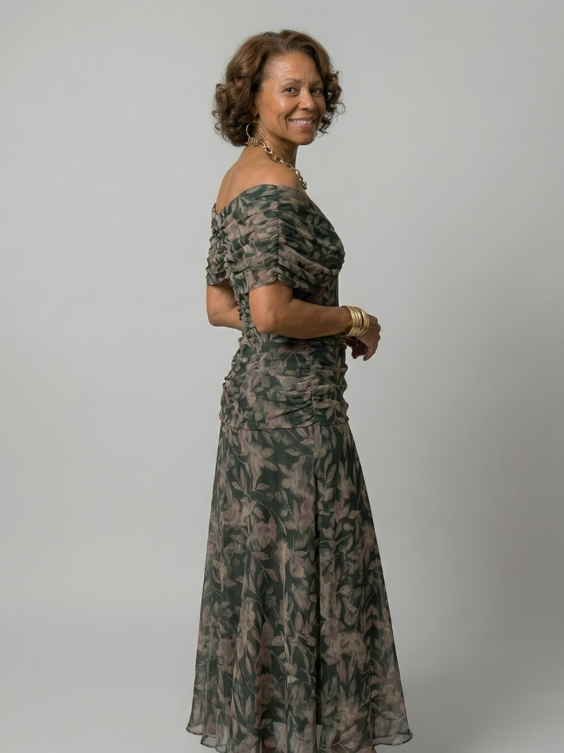 Danu | Off Shoulder Flow Midi Dress