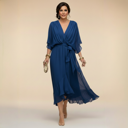 Darragh™ | V-Neck Elegant Midi Dress