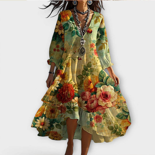 Fódla | Vintage Floral Maxi Dress
