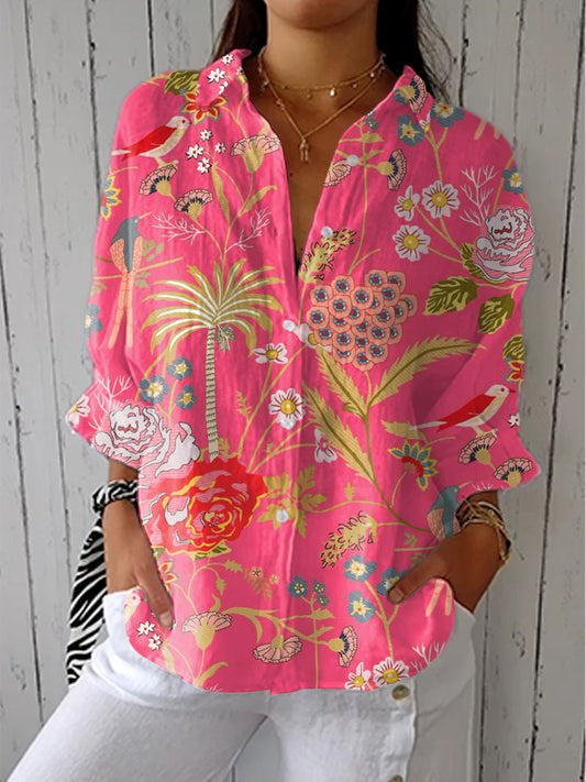 Deirdre - Tropical Floral Blouse