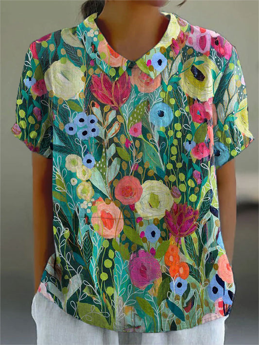 Éabha | Watercolor Floral Shirt