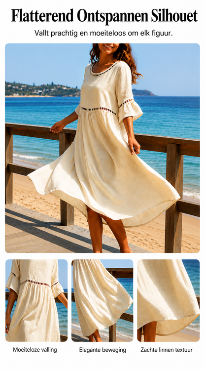 Amara™ | Elegant tummy-concealing midi dress