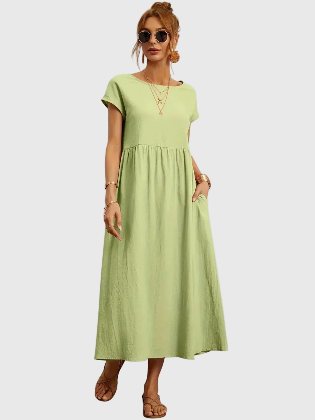 Eavan | Casual Pocket Midi Dress
