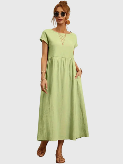 Eavan | Casual Pocket Midi Dress