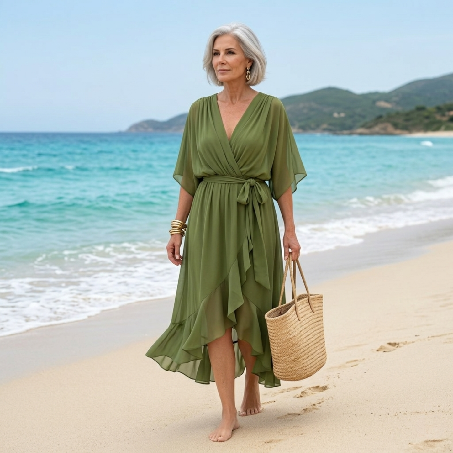 Darragh™ | V-Neck Elegant Midi Dress
