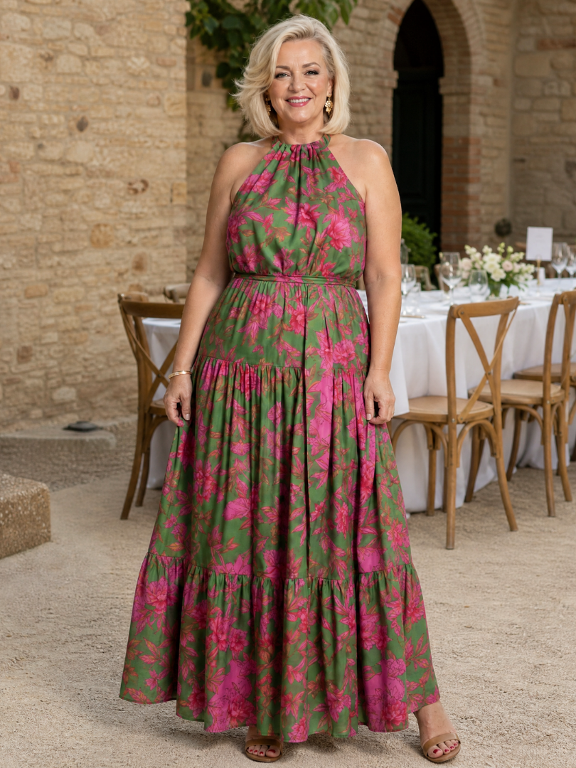 Ériu | Draped Halter Midi Dress