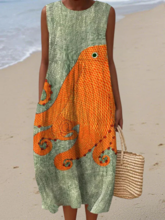 Ronait | Oceanic Midi Dress
