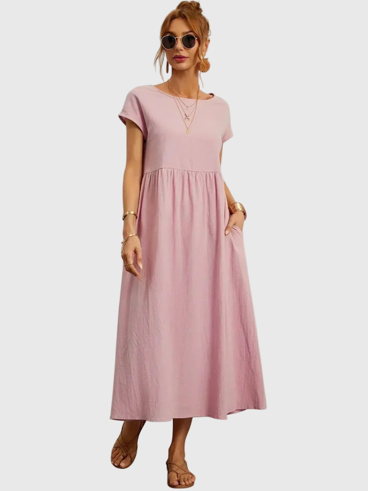 Eavan | Casual Pocket Midi Dress