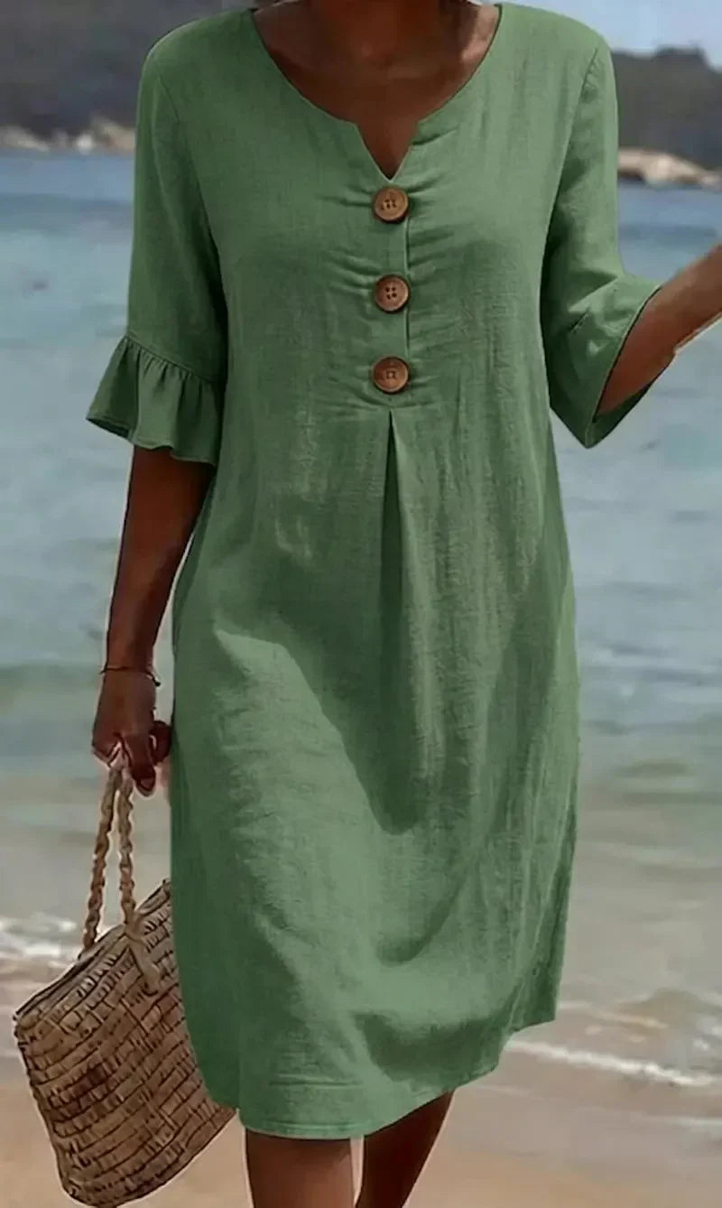 Eimear™ | Textured Long Sleeve Dress-