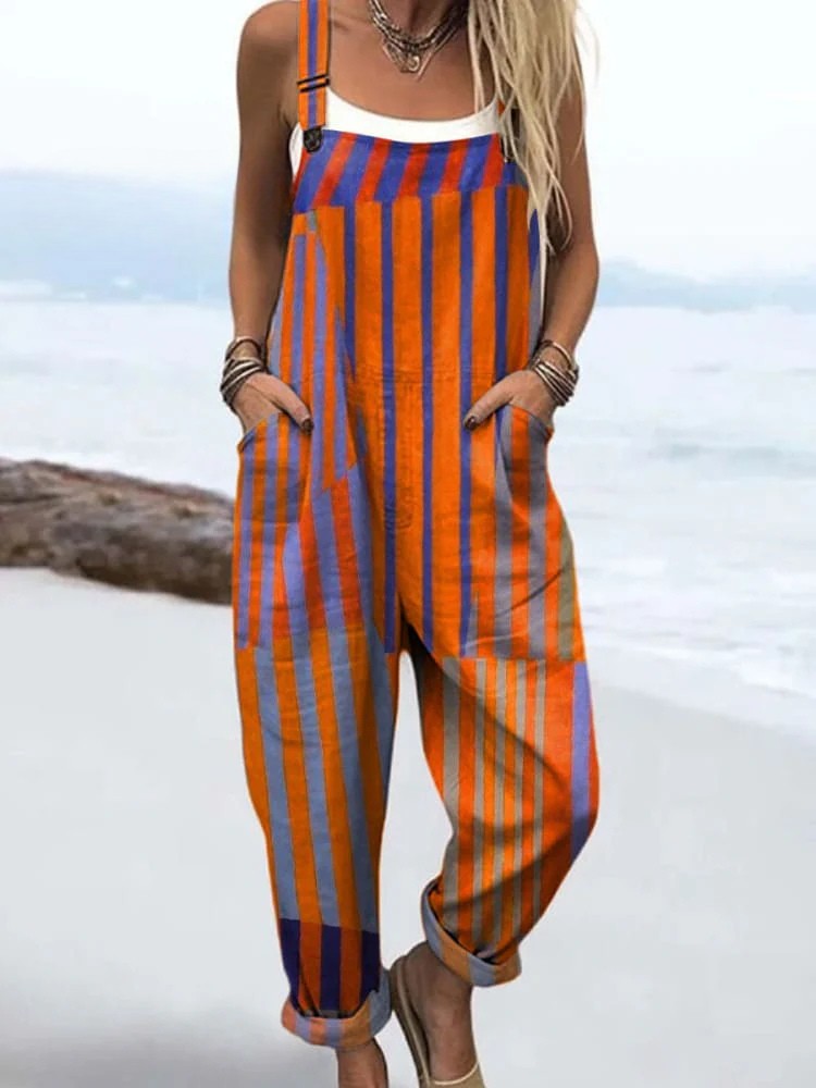 Aoibhín™ - Striped Summer Dungarees