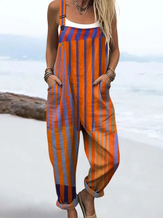 Aoibhín™ - Striped Summer Dungarees