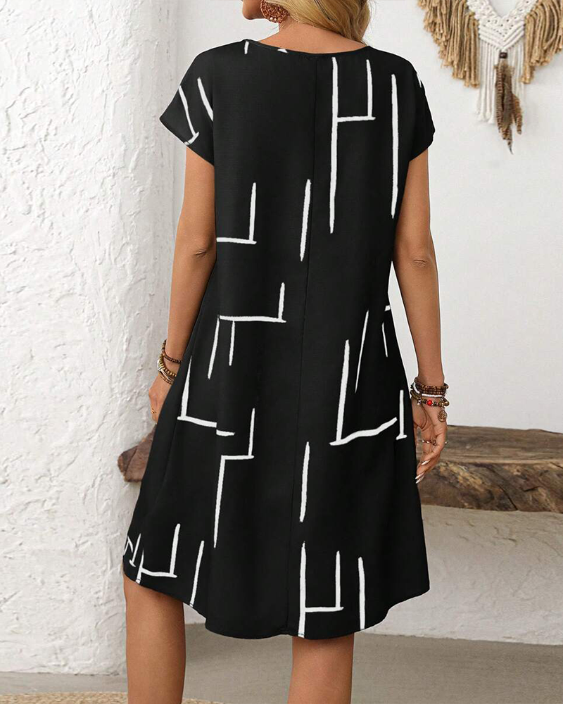 Milou™ | Loose-fitting dress with stripe print