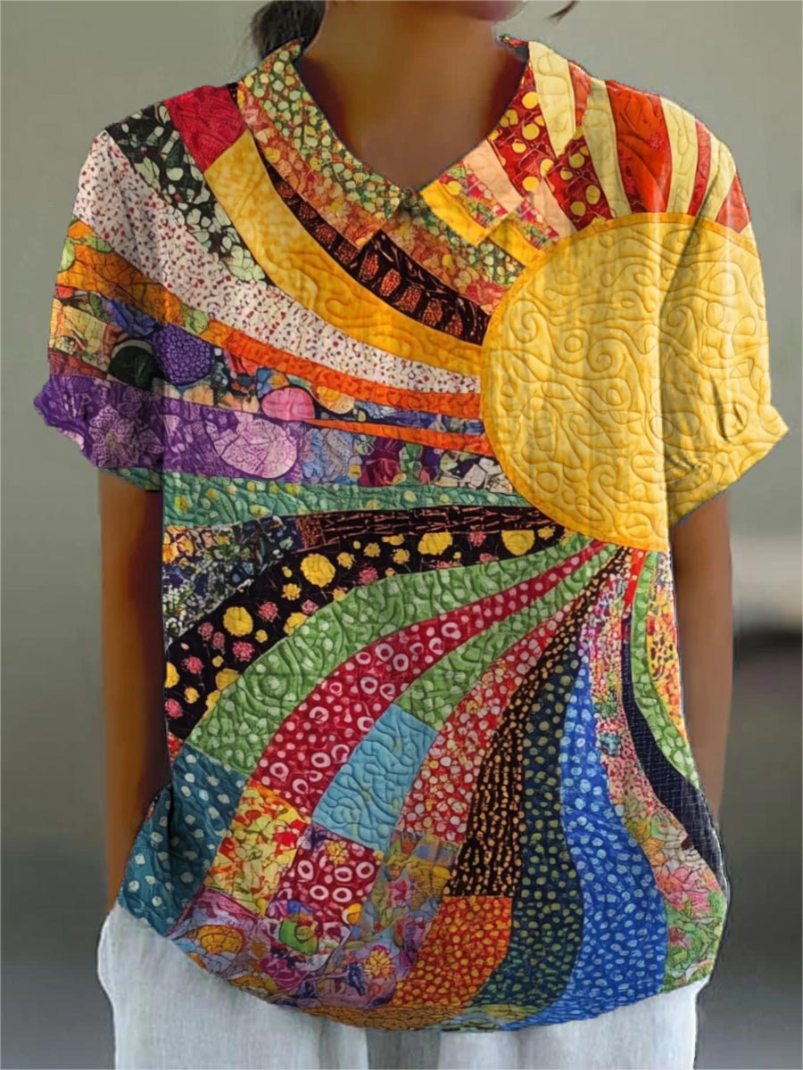 Méabh | Sunburst Patchwork Shirt
