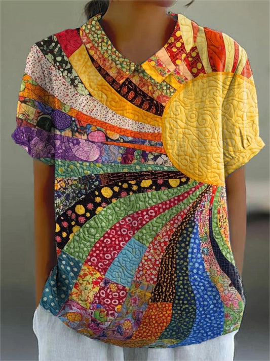Méabh | Sunburst Patchwork Shirt