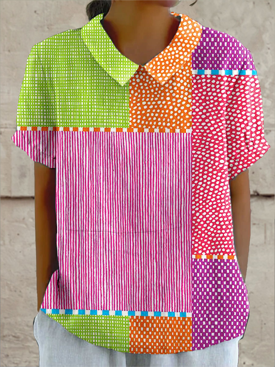 Clodagh | Colorful Patchwork Shirt