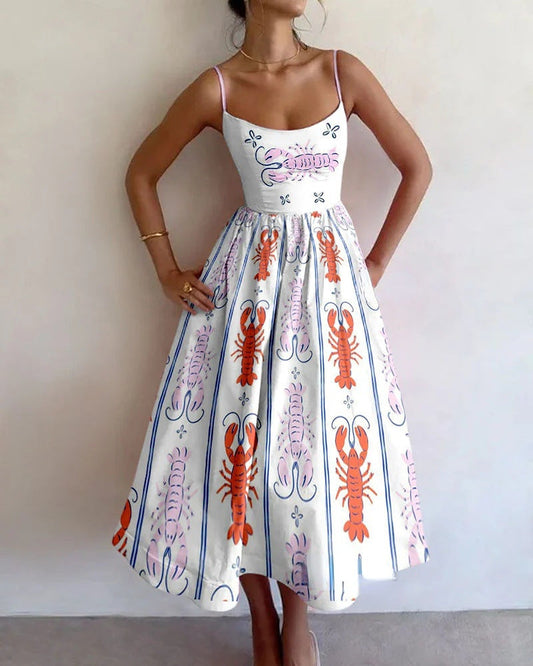 Mary | Seaside Whimsy Midi Dress