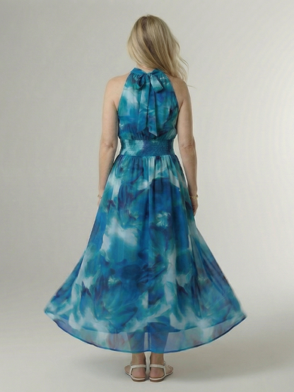 Mongfhinn | Gathered Halter Midi Dress