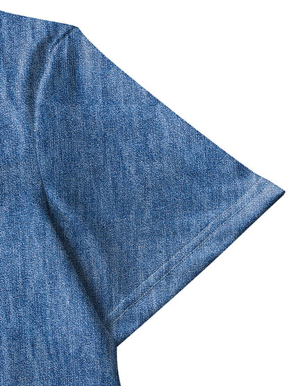 Robe en jean pour femme style rétro décontractée