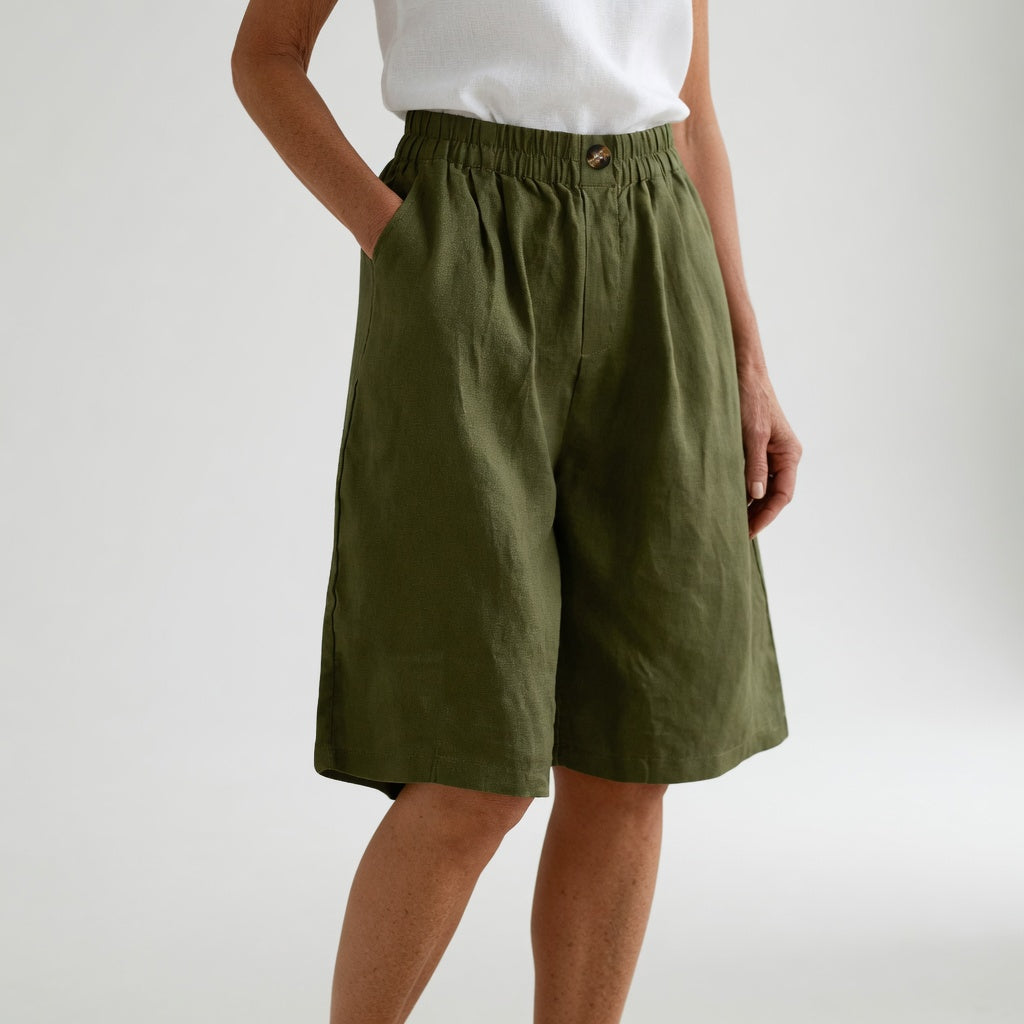 Orla™ - Wide Elastic-Waist Shorts with Natural Summer Comfort