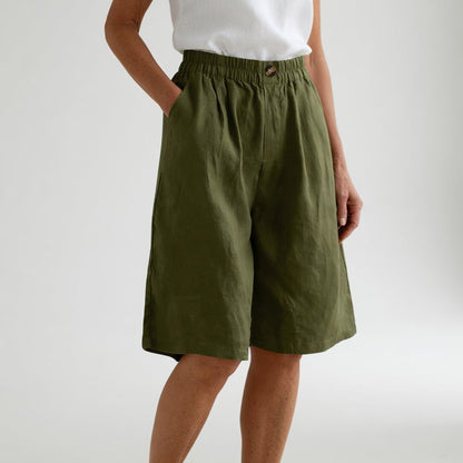 Orla™ - Wide Elastic-Waist Shorts with Natural Summer Comfort