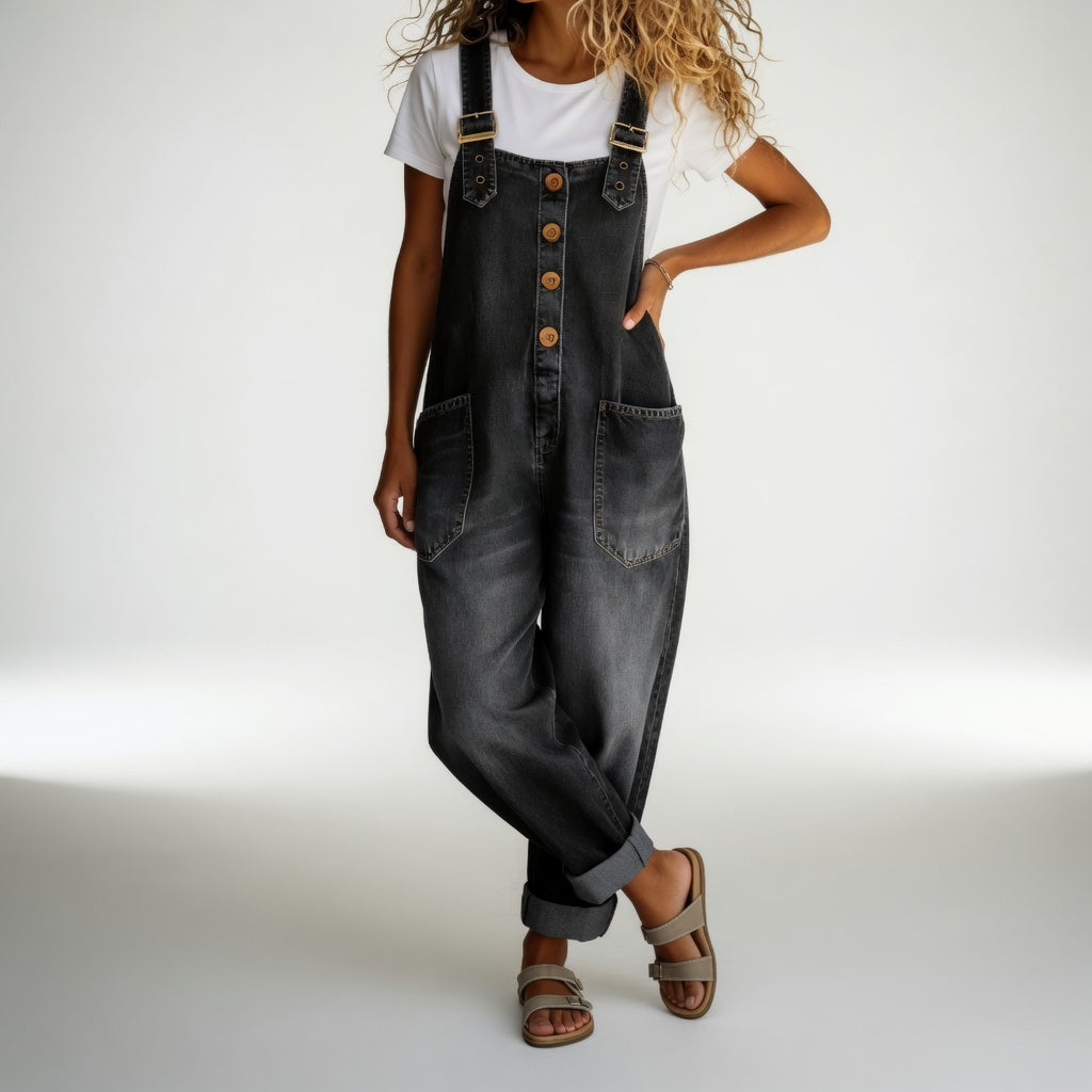 Bertille™ – Denim overalls, summer bohemian look