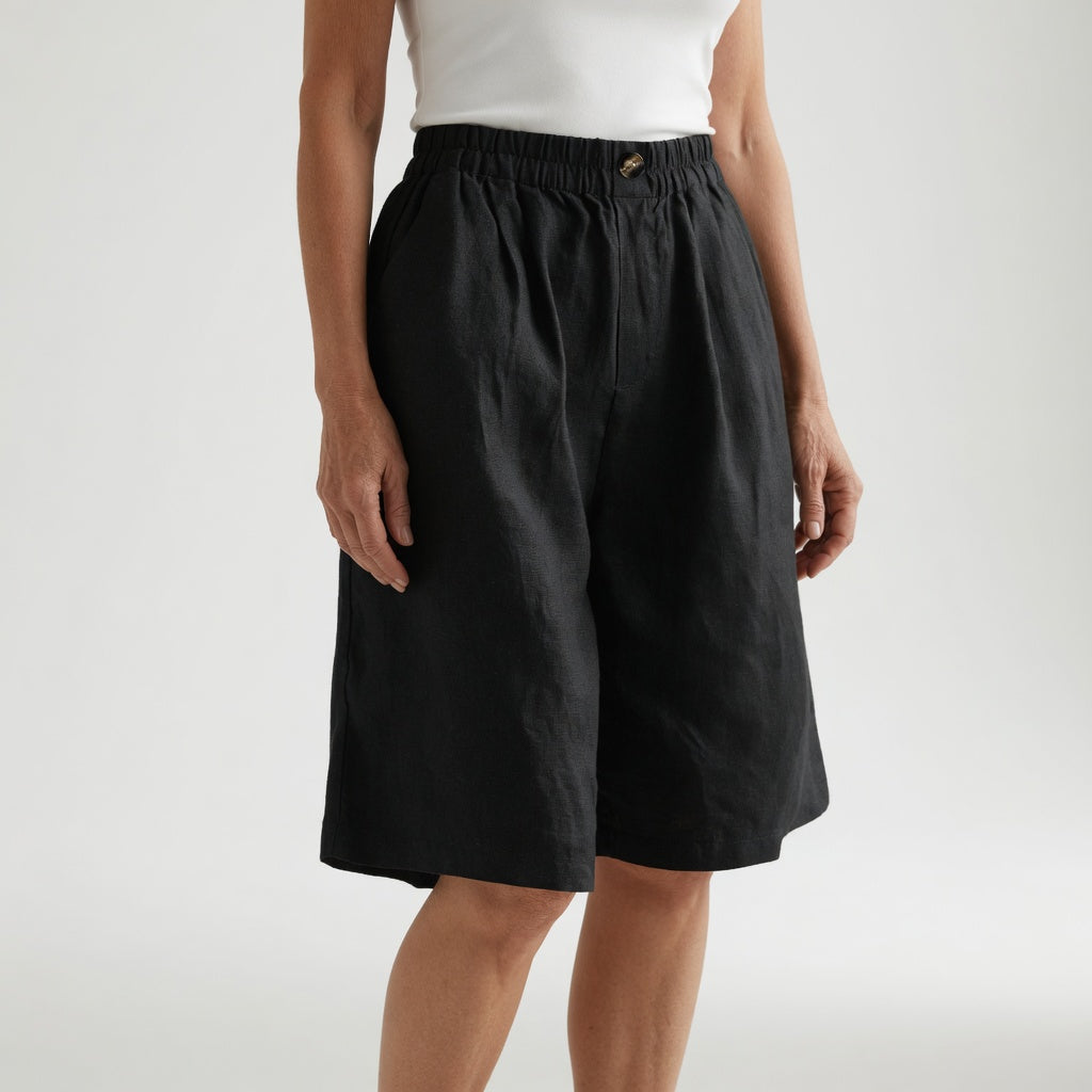 Orla™ - Wide Elastic-Waist Shorts with Natural Summer Comfort