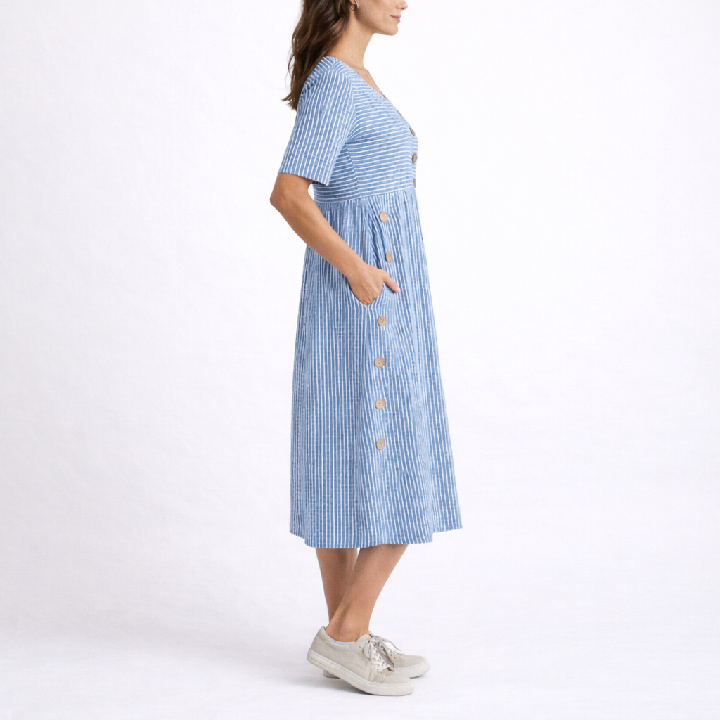 Ailish | Striped Midi Dress