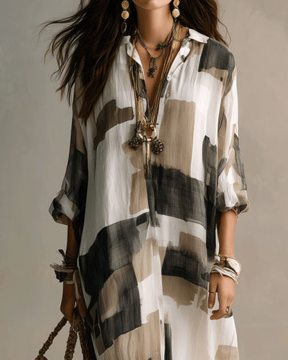 Dealla | Long Painted Shirt