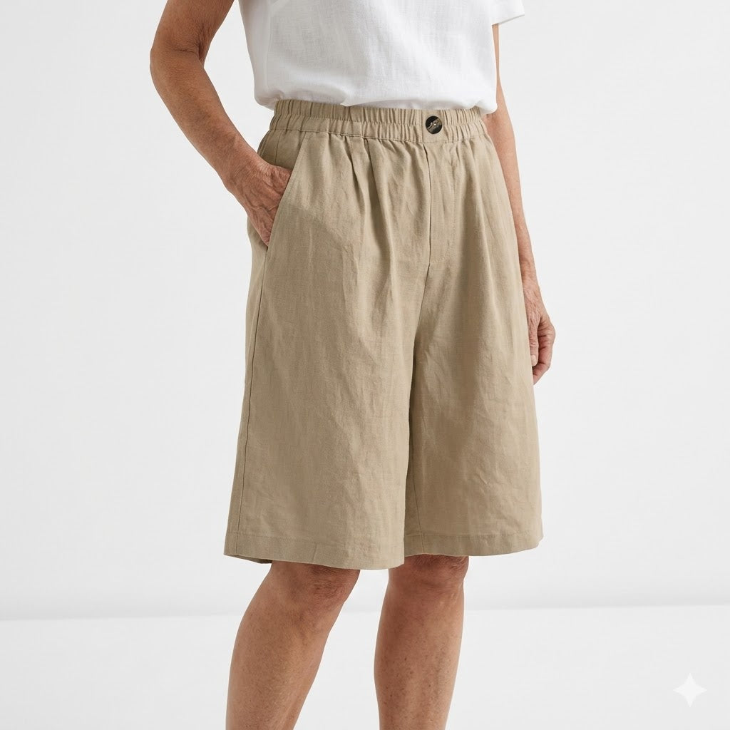 Orla™ - Wide Elastic-Waist Shorts with Natural Summer Comfort
