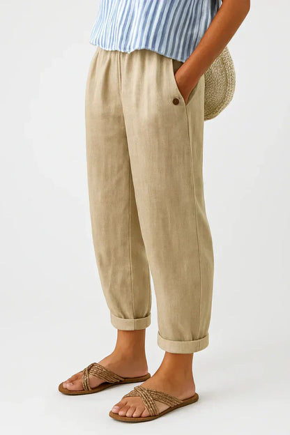 Emer | Timeless Linen-Look Trousers