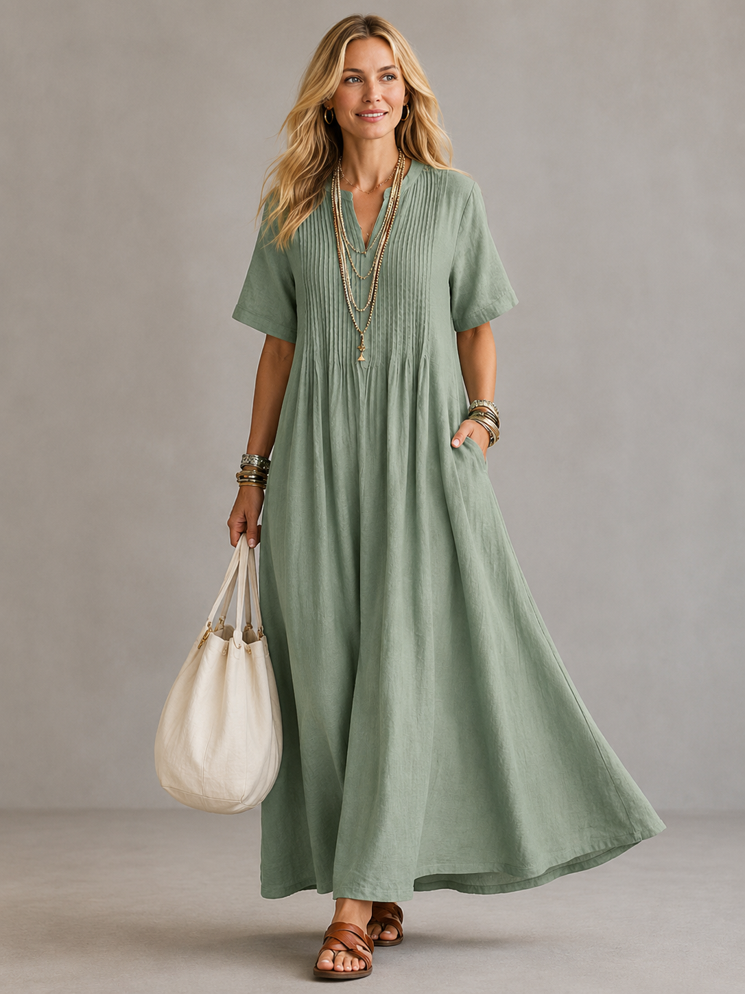 Una | Pleated Dress