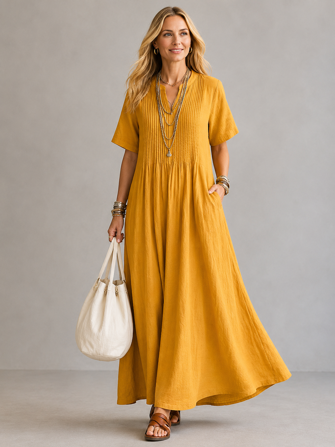 Una | Pleated Dress
