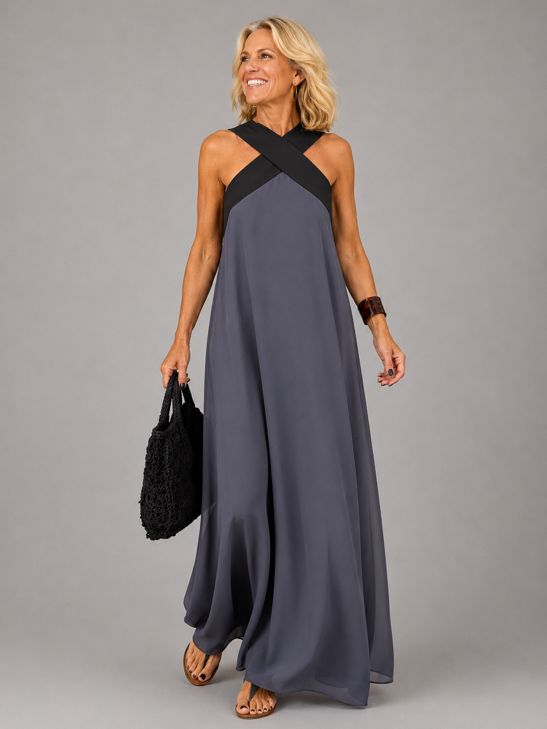 Líadan | Cross-Front Maxi Dress